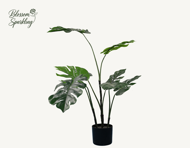 80Cm Artificial 8‑Leaf Turtle Back Leaf